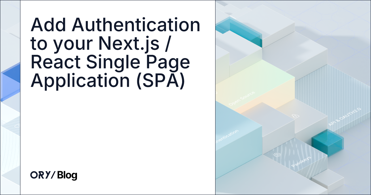 Add authentication to your Next.js / React single page application (SPA)