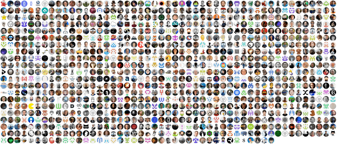 Github profile pictures of our contributors